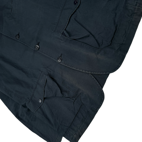 Stone Island Navy Garment Dyed 3L Performance Cotton Ghost Piece Jacket - XL
