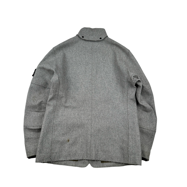 Stone Island 2009 Grey Wool Shadow Project Field Jacket - Large