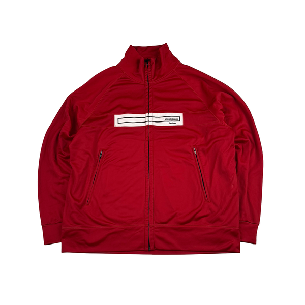 Stone Island 2003 Vintage Denims Red Nylon Track Top - XXL