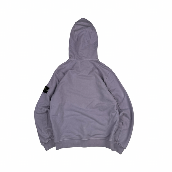 Stone Island 2023 Purple Cotton Hoodie Jumper - Medium