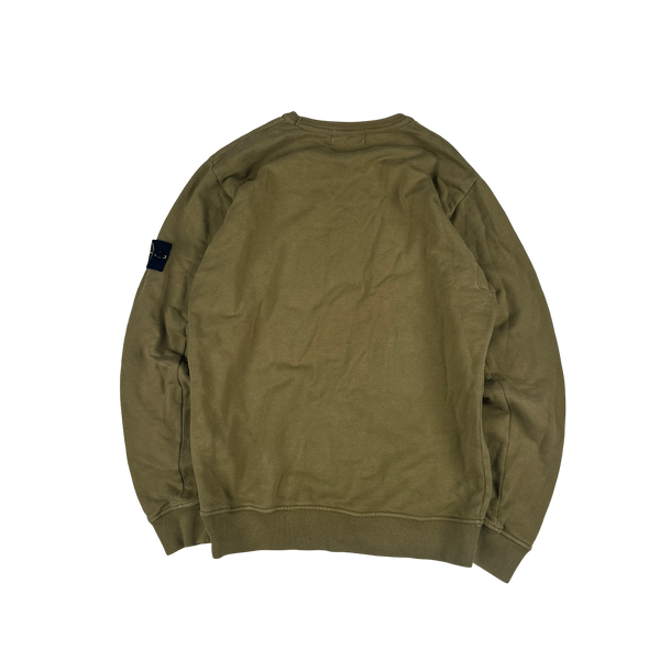 Stone Island 2017 Khaki Cotton Crewneck - Medium