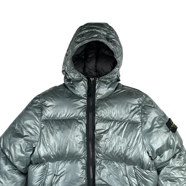 Stone Island 2017 Steel Grey  Pertex Quantum Y Down Puffer Jacket - Medium