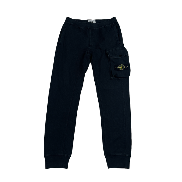 Stone Island 2019 Black Cotton Jogging Bottoms - Medium