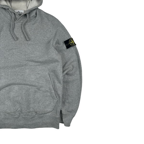 Stone Island 2022 Grey Pullover Cotton Hoodie - Medium
