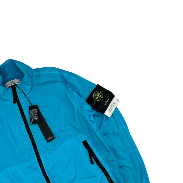 Stone Island 2023 Aqua Garment Dyed Crinkle Reps Jacket - Large
