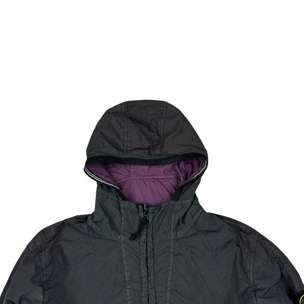 Stone Island Charcoal Garment Dyed Crinkle Reps NY Jacket - Small