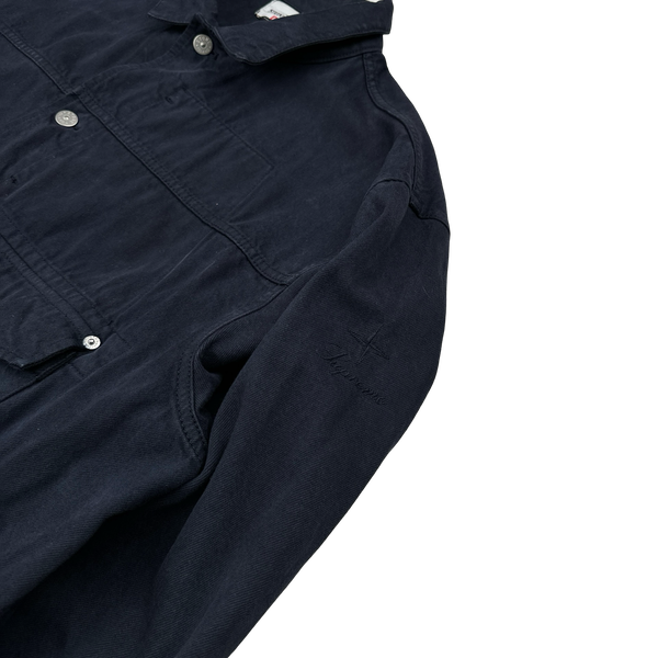 Stone Island x Supreme 2023 Navy Bull Denim TC Jacket - XL