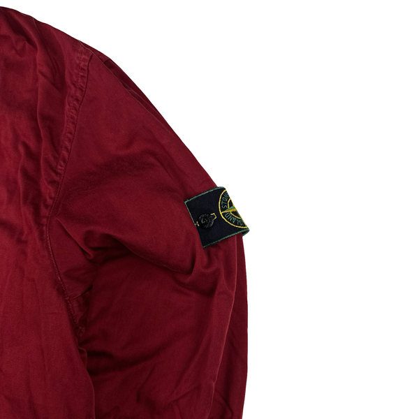 Stone Island Vintage 90s Red Raso Gommato Velour Dutch Rope Jacket - XL