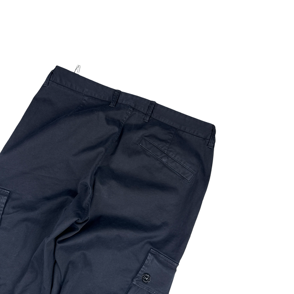 Stone Island Navy 2022 Skinny Fit Cargos Trousers - 34"