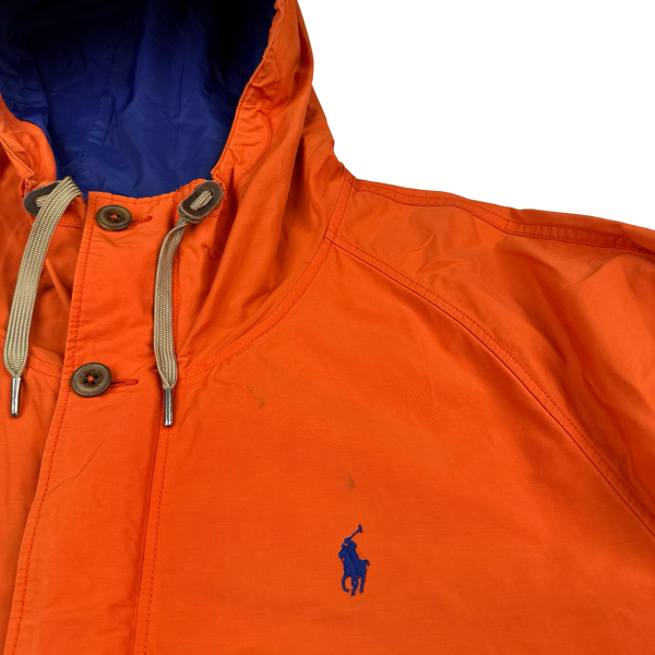 Ralph Lauren Orange Nylon Buttoned Jacket - XL