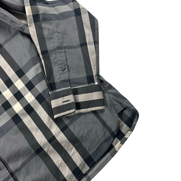 Burberry Grey Nova Check Button Up Shirt XL