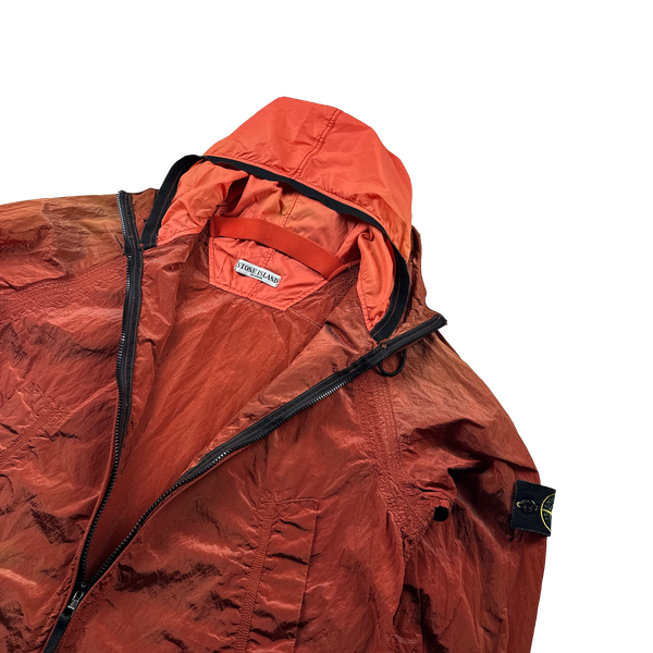 Stone Island 2006 Burnt Red Nylon Metal Shimmer Jacket - XL