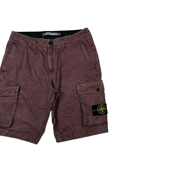 Stone Island 2021 Purple Cotton Shorts - 32"