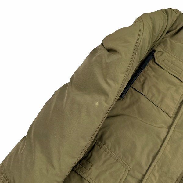 Stone Island 2018 Khaki Down Filled Multi Zipped Jacket - Small