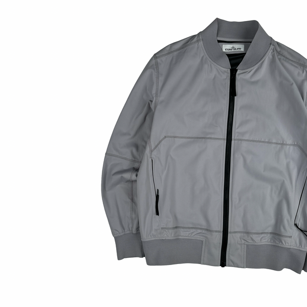 Stone Island 2018 Light Soft Shell Grid Check Bomber Jacket - XL