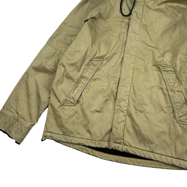 Stone Island 2005 Tan Raso Floccato Riot Mask Sniper Jacket - Large