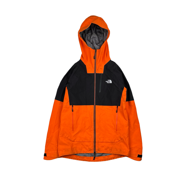 North Face Orange Gore Tex Colour Block Hooded Jacket - Small