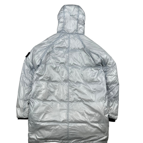 Stone Island 2018 White Pertex Quantum Y Down Long Puffer - Small