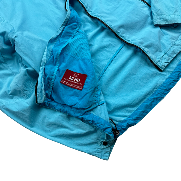 CP Company 50 Fili Baby Blue Hooded Jacket - Large