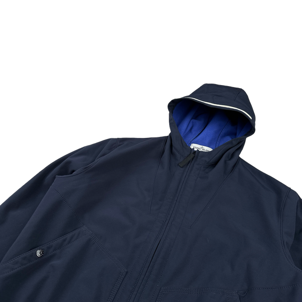 Stone Island 2012 Navy Fleece Lined Soft Shell R Jacket - XL