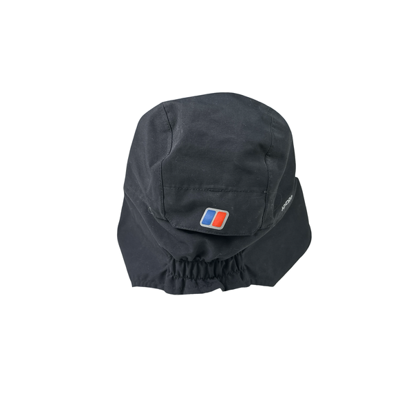 Berghaus Black Hydro Shell Neck Cover Peaked Hat - Small/Medium
