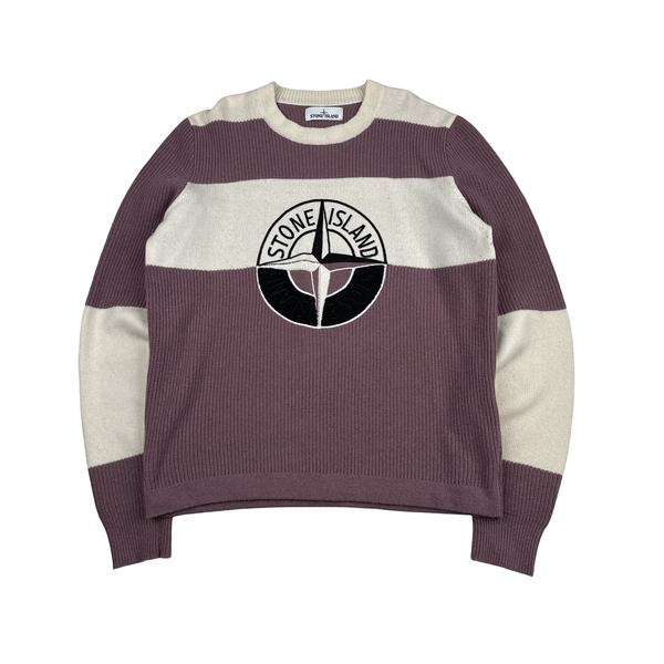 Stone Island 2018 Embroidered Knit Wool Jumper - XL