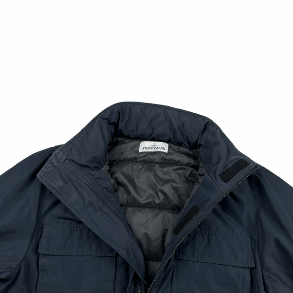 Stone Island Navy Micro Reps Primaloft Padded Field Jacket - Medium