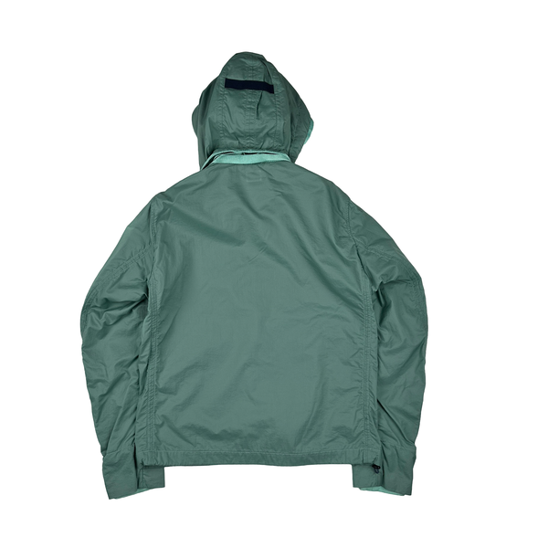 CP Company Vintage Turquoise Removable Hood Neck Tag Jacket - Large
