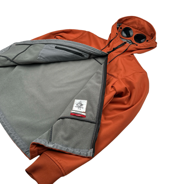 CP Company Burnt Orange Fleece Lined Soft Shell Jacket - Medium