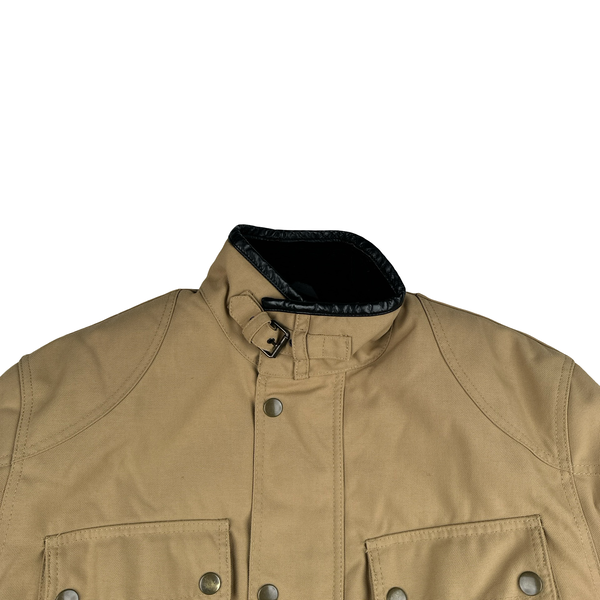 Belstaff Light Brown Multi Pocket Field Zipped Heavyweight Jacket - Large