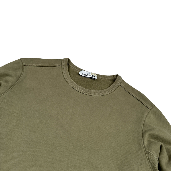 Stone Island 2018 Khaki Cotton Crewneck - Medium