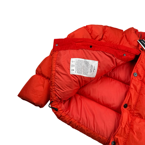 Stone Island 2025 Red Garment Dyed Crinkle Reps Jacket - Medium