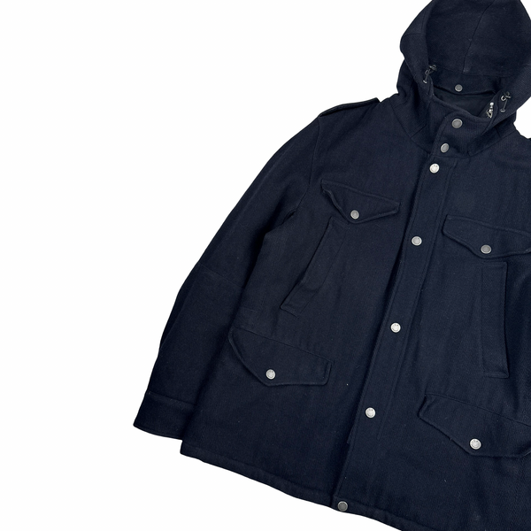 CP Company 1998 Navy Multi Pocket Wool Blend Jacket - 3XL