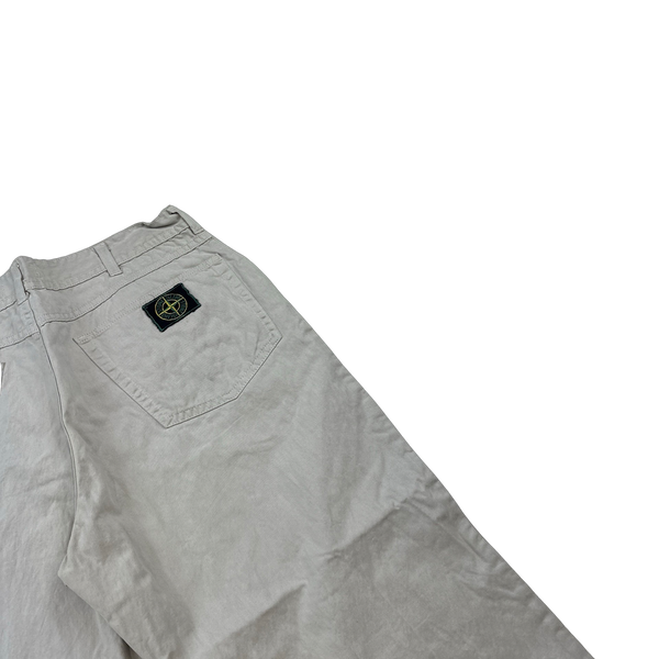 Stone Island 90's Vintage White Jeans - 30"