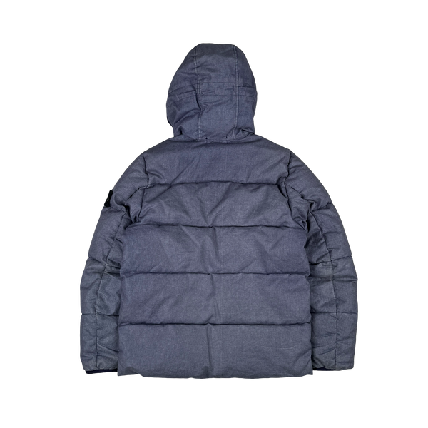 Stone Island Purple Lino Resinato Down-TC Puffer Jacket - Small