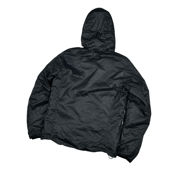CP Company Black Padded Nylon Goggle Jacket - Large