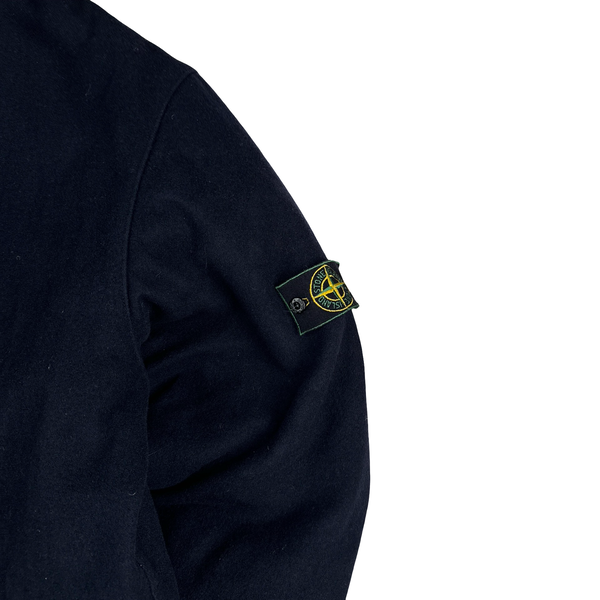 Stone Island Vintage Navy 1998 Wool Blend Dutch Rope Lined Coat - XL