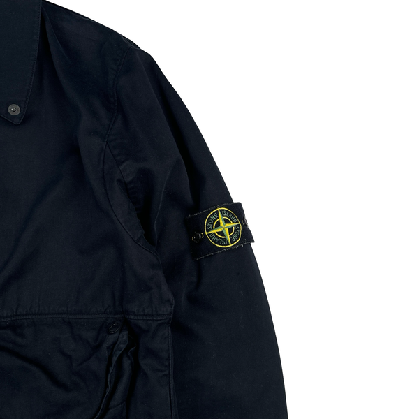 Stone Island Dark Navy Raso Gommato Jacket - Medium