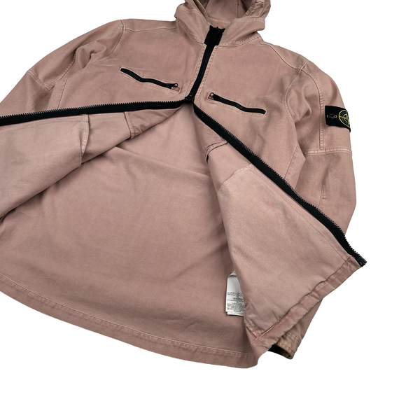 Stone Island 2016 Salmon Thick Cotton Hooded Overshirt - XL