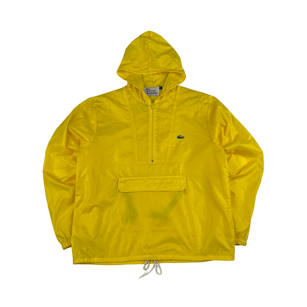 Lacoste IZOD Yellow Lightweight Smock Hooded Jacket - Medium
