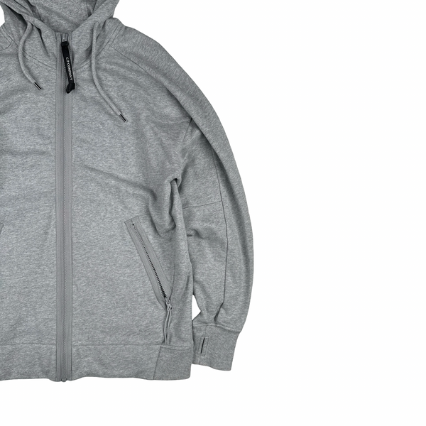 CP Company Grey Cotton Goggle Hoodie - Medium