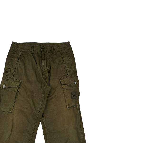 Stone Island 2020 Khaki Ghost Cotton Cargo Trousers - 30"