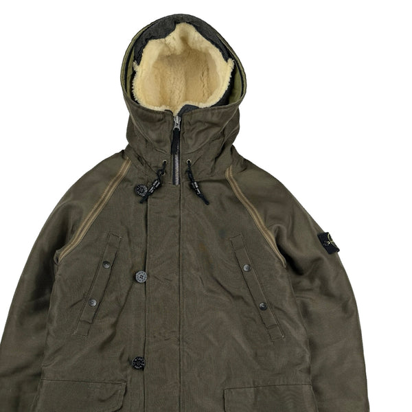 Stone Island 2010 Khaki Oxford Nylon Parka Jacket - Medium