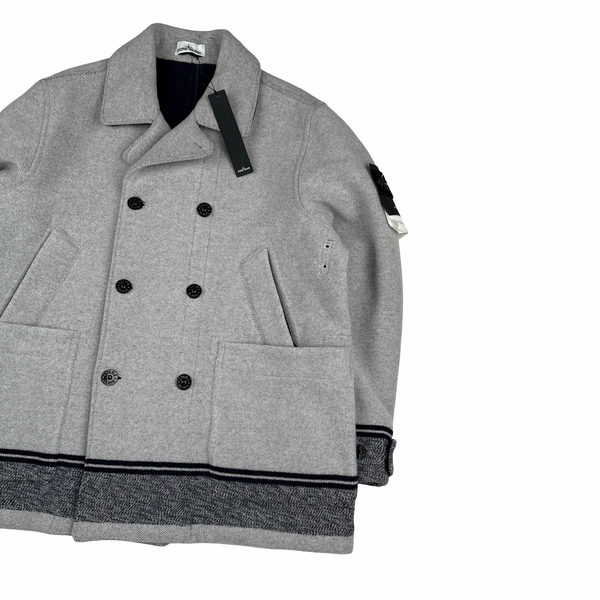 Stone Island 2020 Panno Jaquard Double Breasted Wool Collared - 3XL