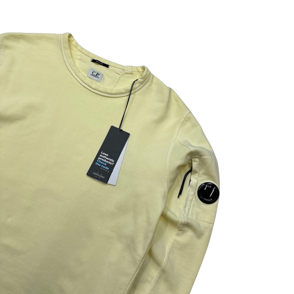 CP Company Yellow Cotton Crewneck Top - Small