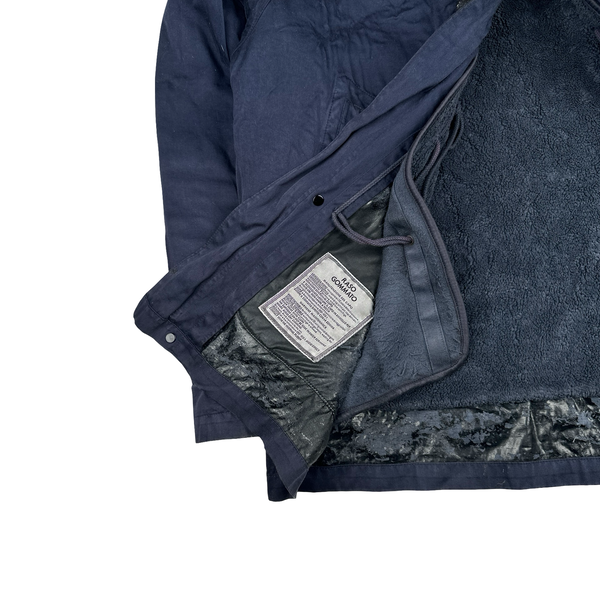 Stone Island 2003 Vintage Raso Gommato Dutch Rope Fleece Lined Jacket - XL