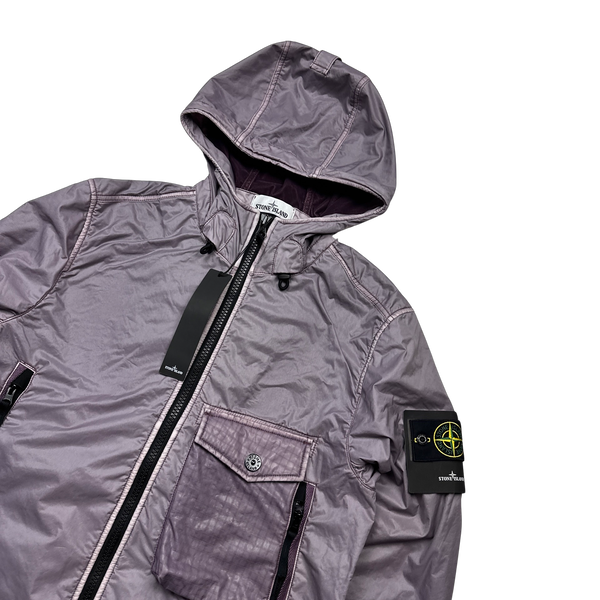 Stone Island Purple Lamy Flock Jacket Medium Mat s Island