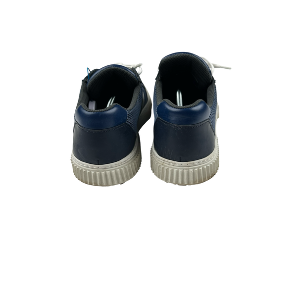 Prada Navy White Mesh Toe Trainers - UK 9