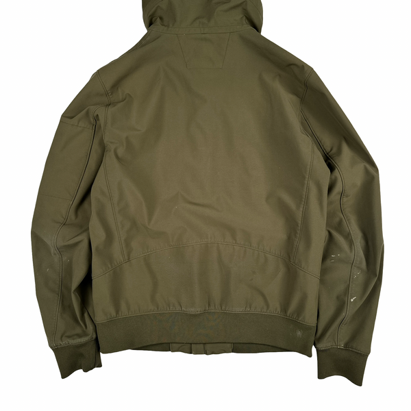 CP Company Khaki Fleece Lined Soft Shell Lens Jacket - Small