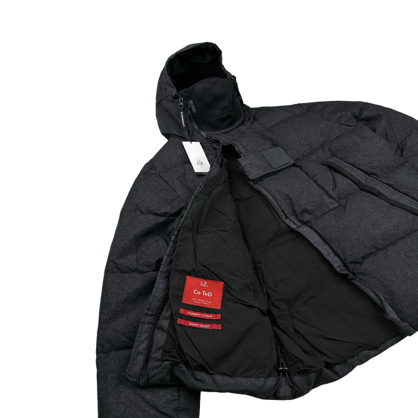 CP Company Metropolis Charcoal Co-Ted Down Filled Mask Jacket - Medium, Large, XL
